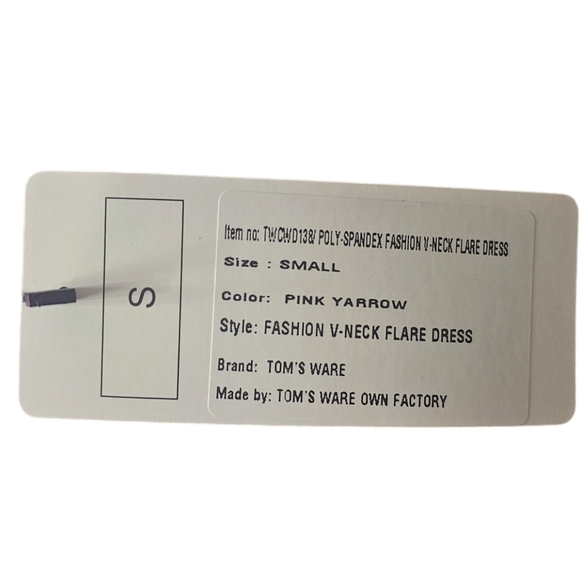 NWT Tam Ware Surplice Neckline Pleated Waist Fit & Flare Dress Small Yarrow Pink - Picture 5 of 6